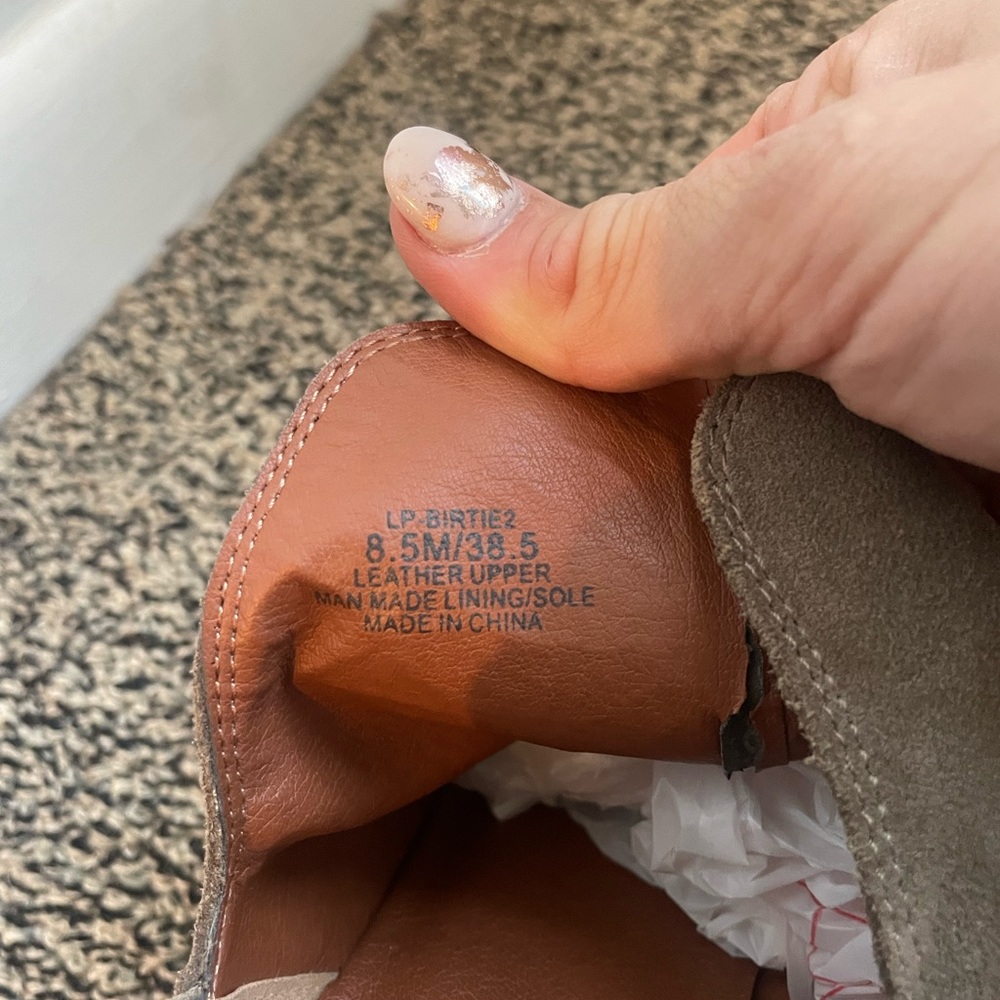 Lucky Brand Brown Suede Fall Booties Women’s Size 8.5 - Picture 5 of 6